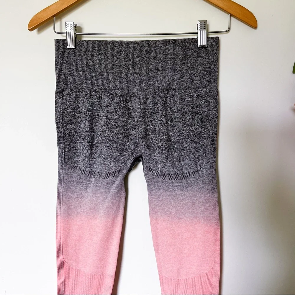 gymshark | light pink and grey ombré seamless leggings medium - Picture 5 of 7